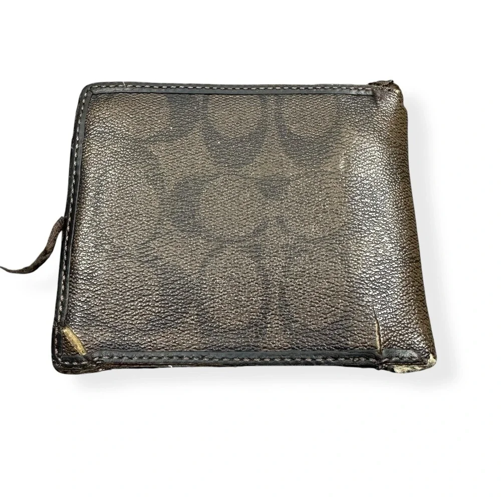 Coach Men's Leather Wallet‎ Bifold Striped
